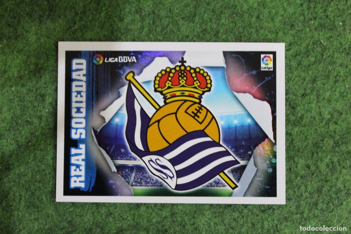 Cromos de f&uacute;tbol: 1 ESCUDO REAL SOCIEDAD LIGA ESTE PANINI 2015 2016 LIGA BBVA
