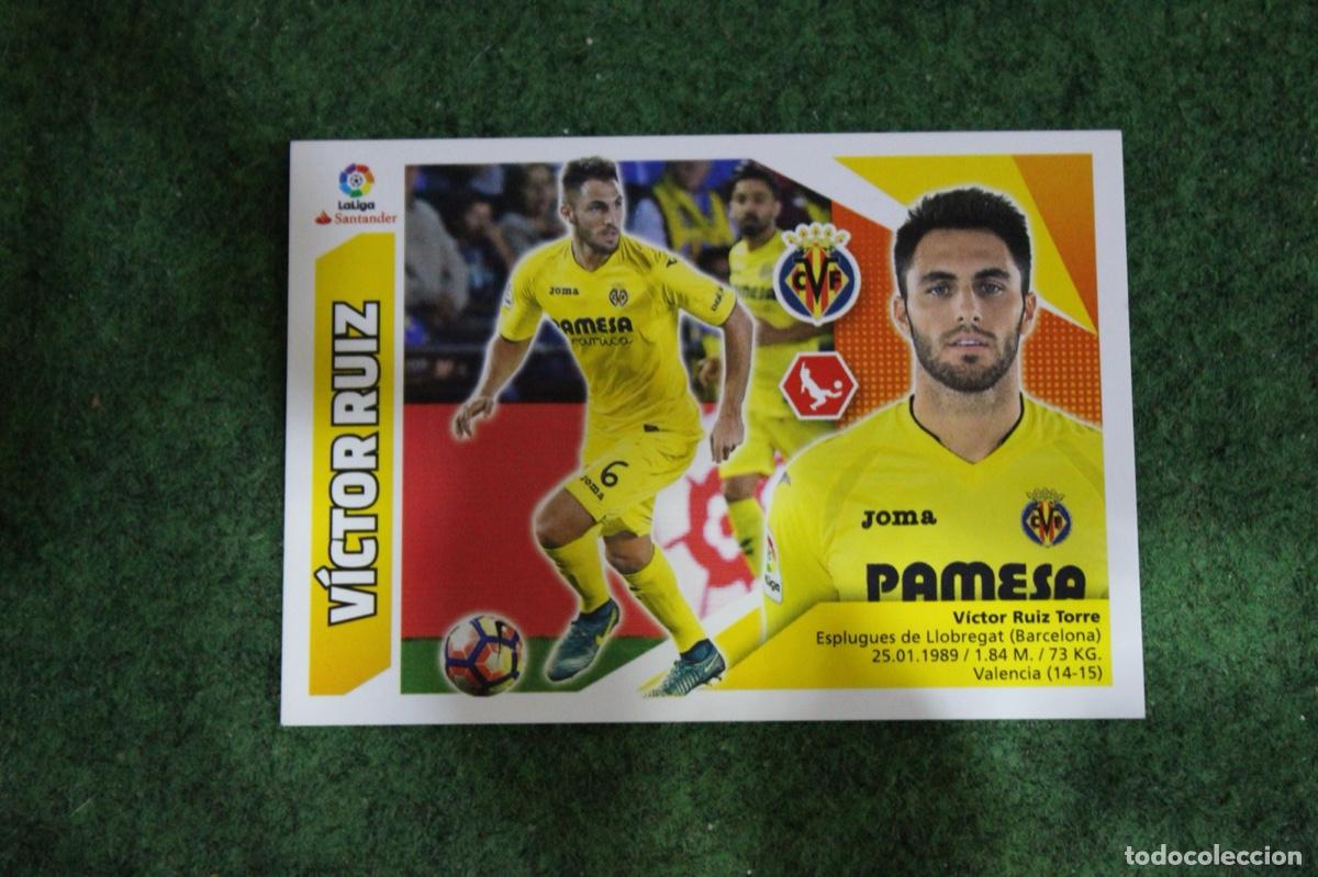 Cromos de f&uacute;tbol: 5 V&Iacute;CTOR RUIZ VILLARREAL CF LIGA ESTE 2017-18 2017 2018 17 18 LALIGA SANTANDER