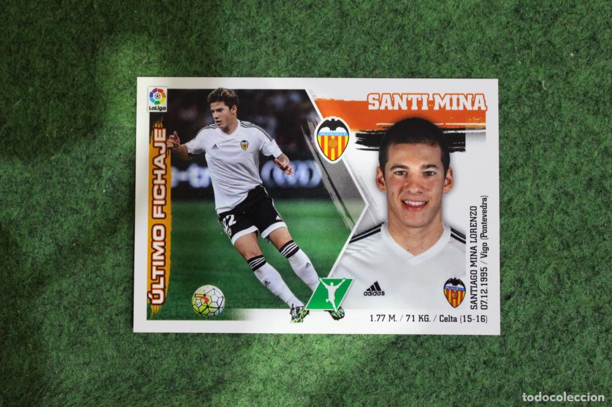 Cromos de f&uacute;tbol: #12 SANTI MINA VALENCIA ULTIMOS FICHAJES LIGA ESTE PANINI 2015 2016 LIGA BBVA