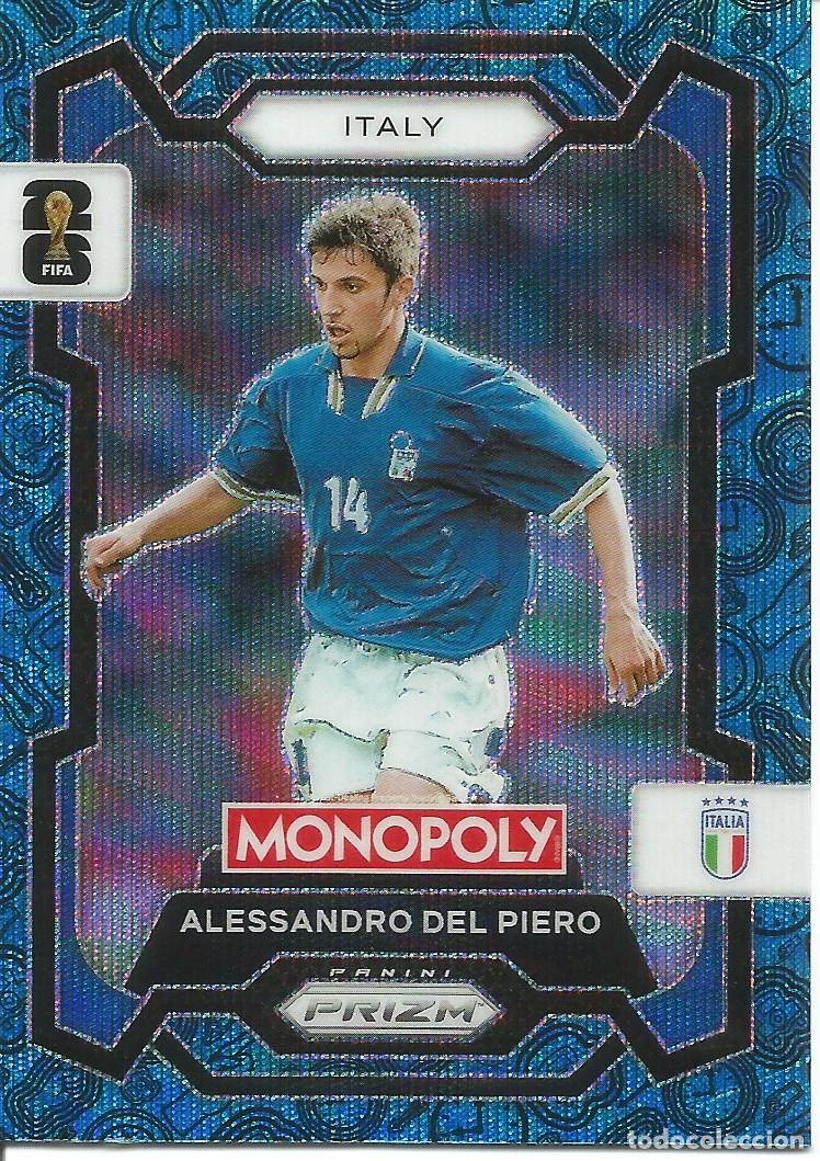 Cromos de f&uacute;tbol: Carta Alessandro Del Piero Blue Parallel #39 - Panini Monopoly Prizm World Cup 2026