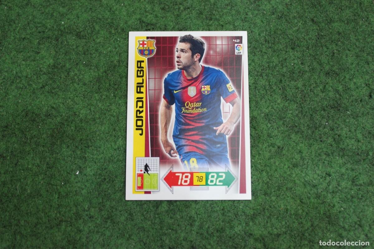 Cromos de f&uacute;tbol: 42 JORDI ALBA FC BARCELONA ADRENALYN XL 2012 2013 12 13 LALIGA SANTANDER