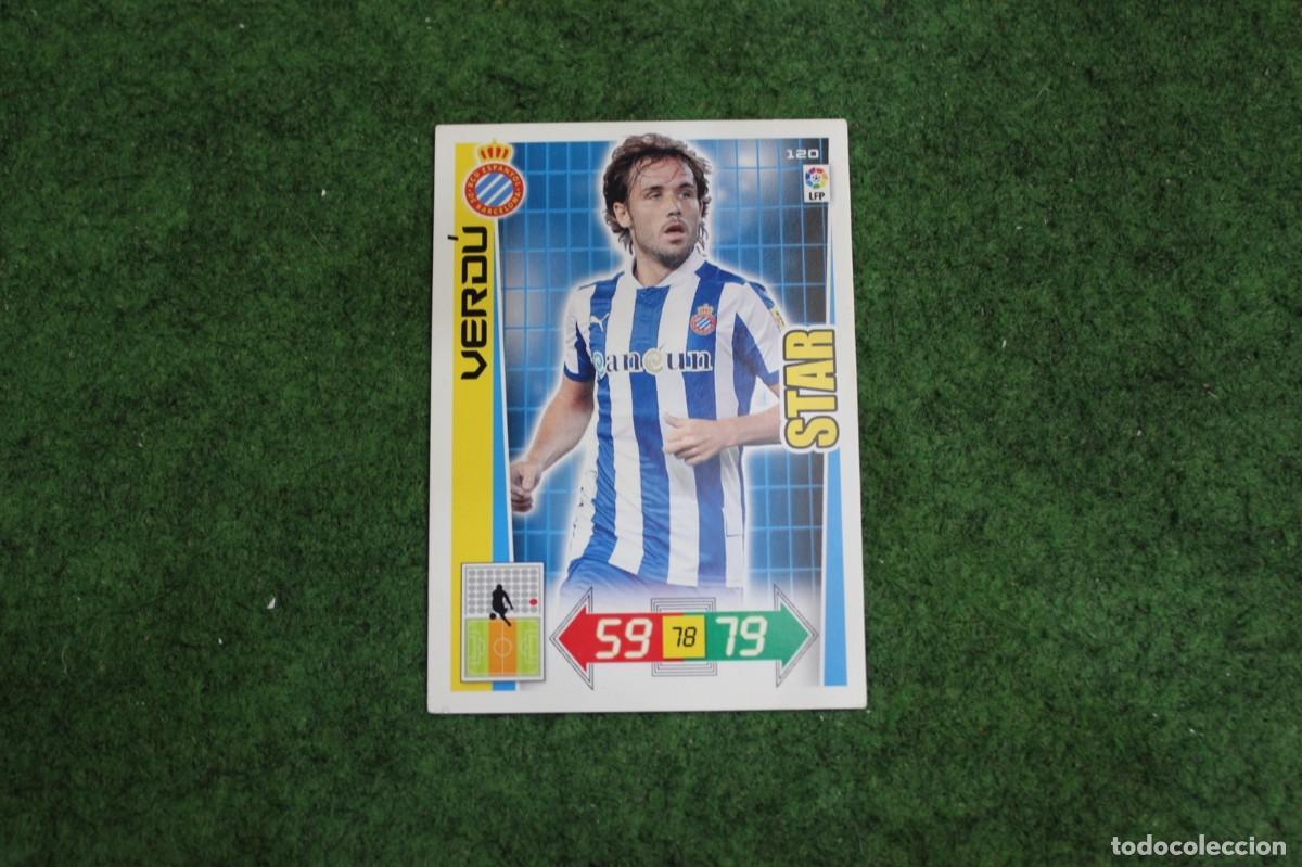 Cromos de f&uacute;tbol: 120 VERD&Uacute; RCD ESPANYOL STAR ADRENALYN XL 2012 2013 12 13 LALIGA SANTANDER