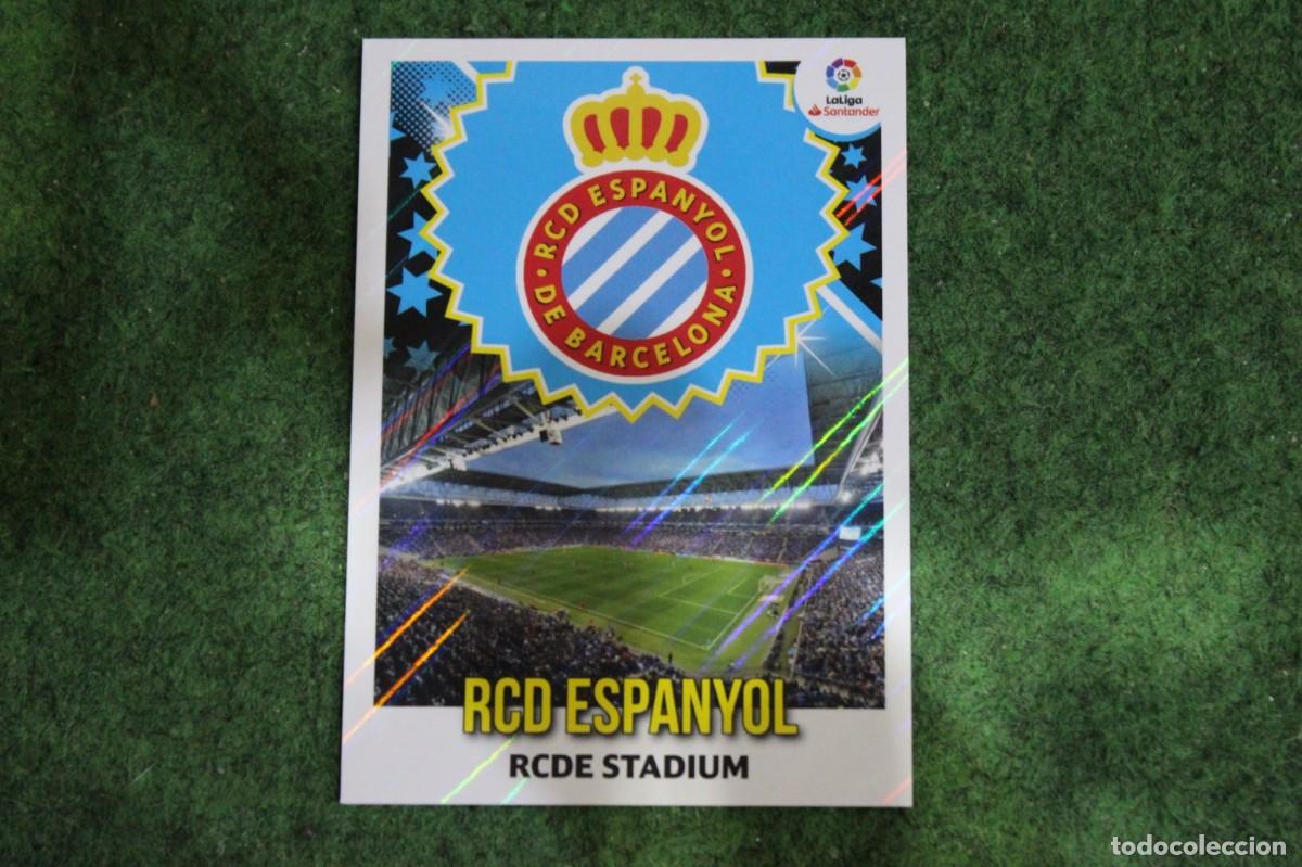Cromos de f&uacute;tbol: 15 ESCUDO RCD ESPANYOL LIGA ESTE 2018-19 2018 2019 18 19 LALIGA SANTANDER