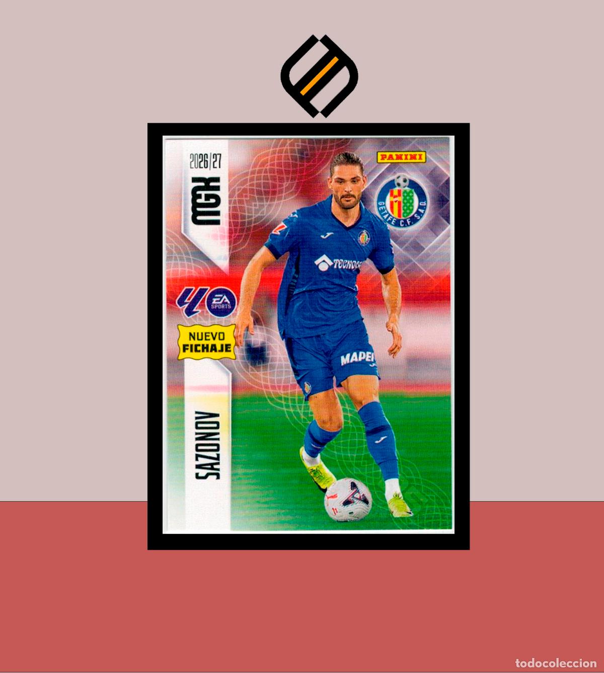 Cromos de f&uacute;tbol: MEGACRACKS 2026 2027 26 27 PANINI N&ordm; 457 SAZONOV GETAFE ALB&Uacute;M MGK NUEVO FICHAJE 2 ED