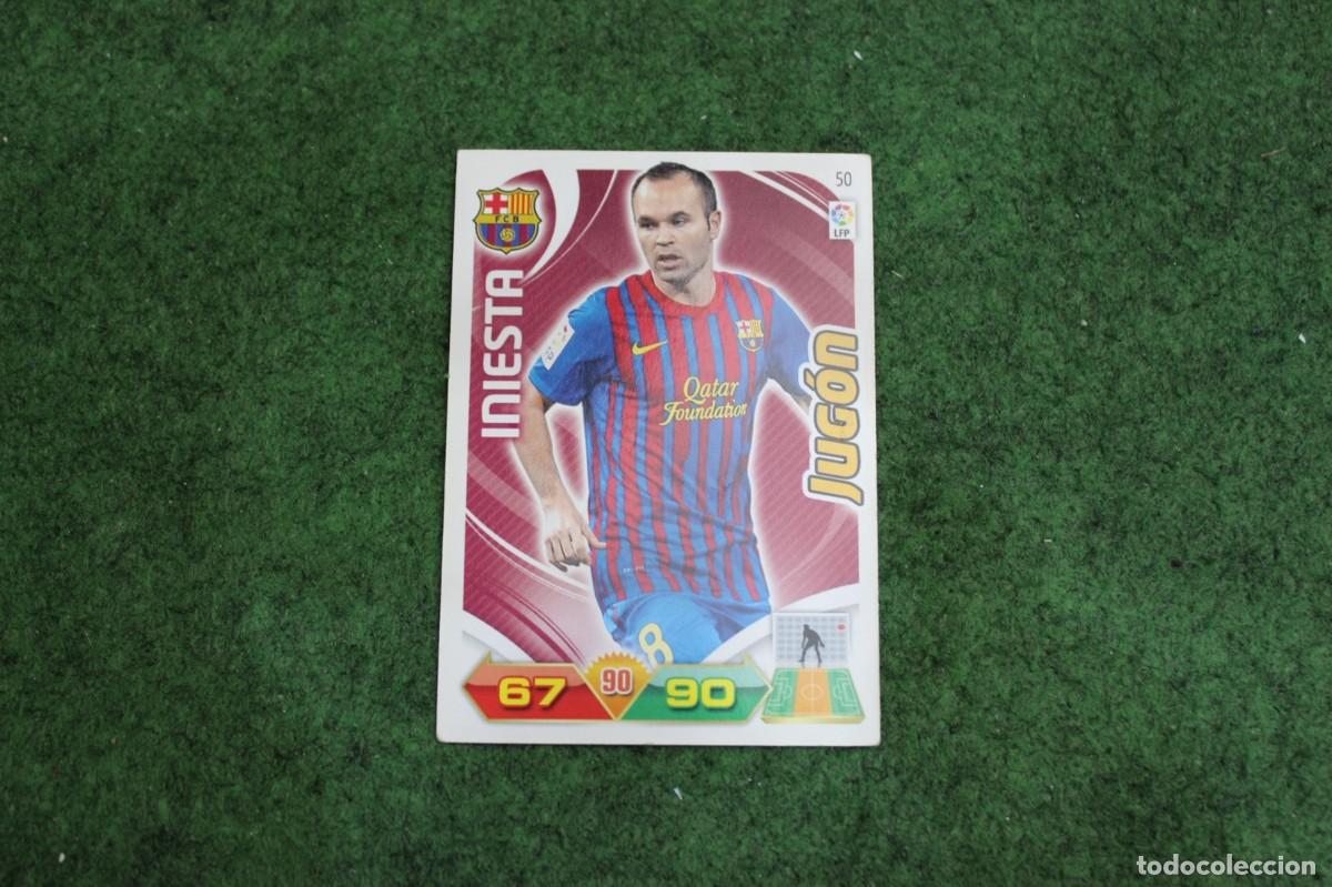 Cromos de f&uacute;tbol: 50 INIESTA FC BARCELONA JUG&Oacute;N ADRENALYN XL 2011 2012 11 12 LALIGA SANTANDER