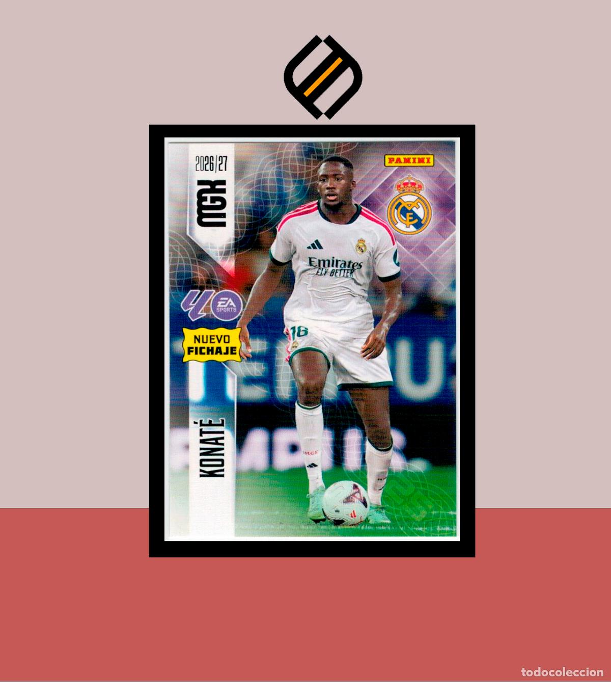 Cromos de f&uacute;tbol: MEGACRACKS 2026 2027 26 27 PANINI N&ordm; 464 KONAT&Eacute; REAL MADRID ALB&Uacute;M MGK NUEVO FICHAJE 2 ED