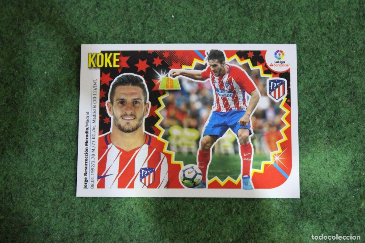 Cromos de f&uacute;tbol: 10 KOKE ATL&Eacute;TICO DE MADRID LIGA ESTE 2018-19 2018 2019 18 19 LALIGA SANTANDER
