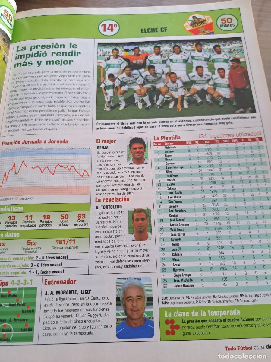 Cromos de f&uacute;tbol: Foto plantilla y jugadores Don Bal&oacute;n 2003-04. Elche CF