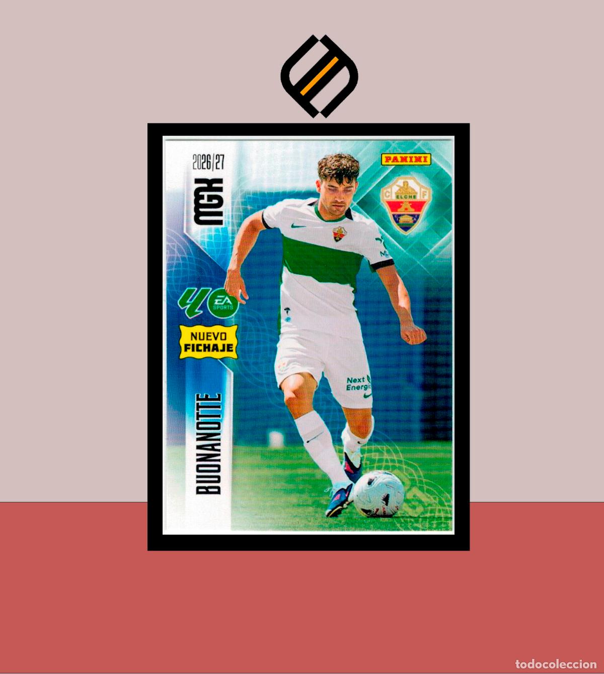 Cromos de f&uacute;tbol: MEGACRACKS 2026 2027 26 27 PANINI N&ordm; 480 BUONANOTTE ELCHE COLECCI&Oacute;N MGK NUEVO FICHAJE 2 ED
