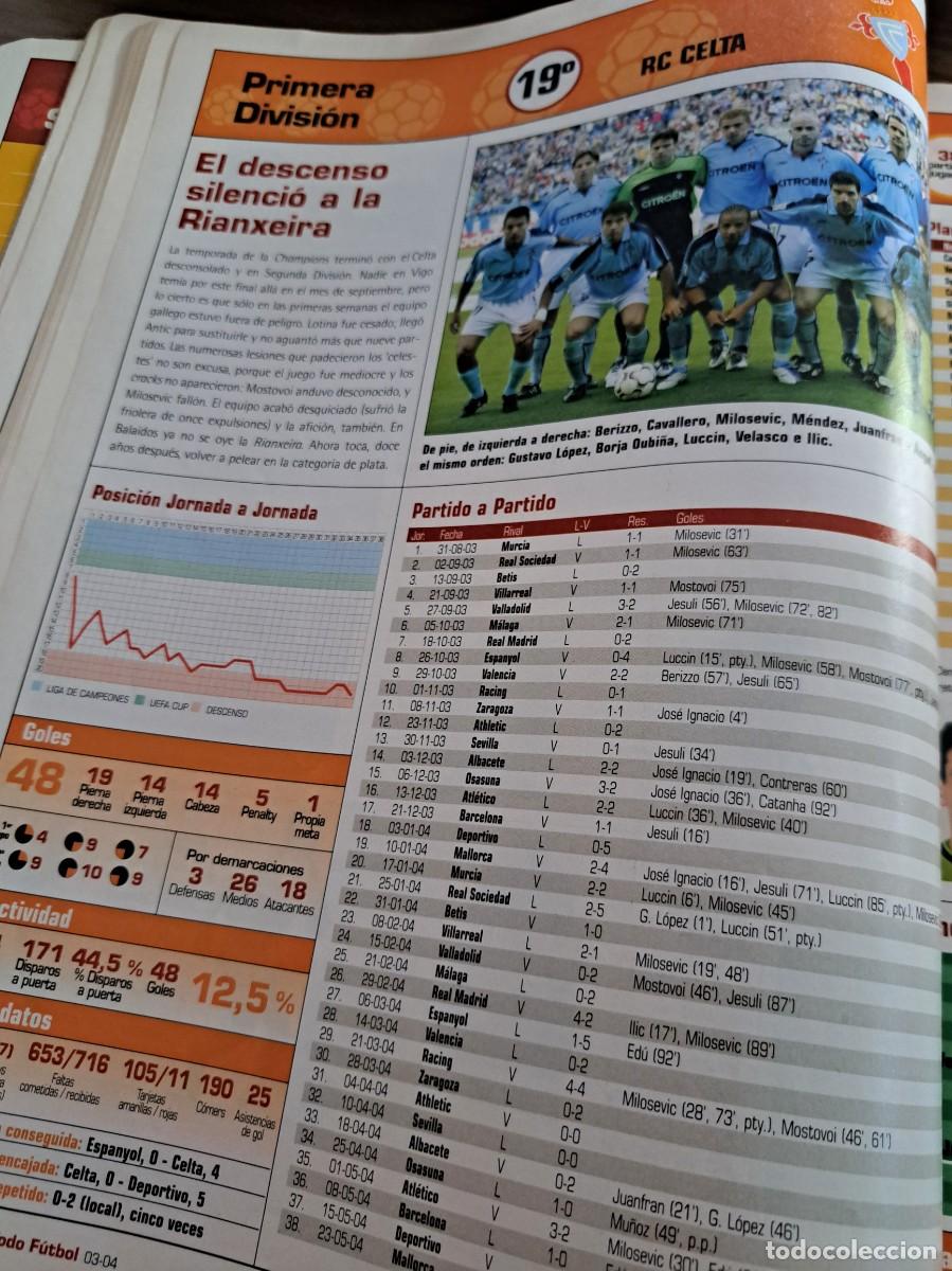 Cromos de f&uacute;tbol: Foto plantilla Don Bal&oacute;n 2003-04. Celta Vigo
