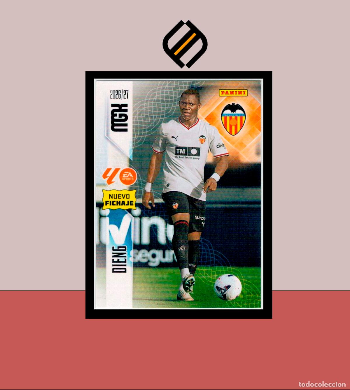 Cromos de f&uacute;tbol: MEGACRACKS 2026 2027 26 27 PANINI N&ordm; 487 DIENG VALENCIA ALB&Uacute;M COLECCI&Oacute;N MGK NUEVO FICHAJE 2 ED