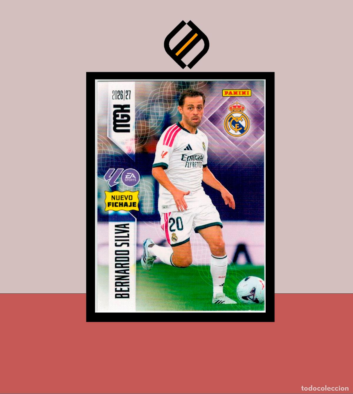 Cartes &agrave; collectionner de Football: MEGACRACKS 2026 2027 26 27 PANINI N&ordm; 488 BERNARDO SILVA REAL MADRID COLECCI&Oacute;N MGK NUEVO FICHAJE 2 ED