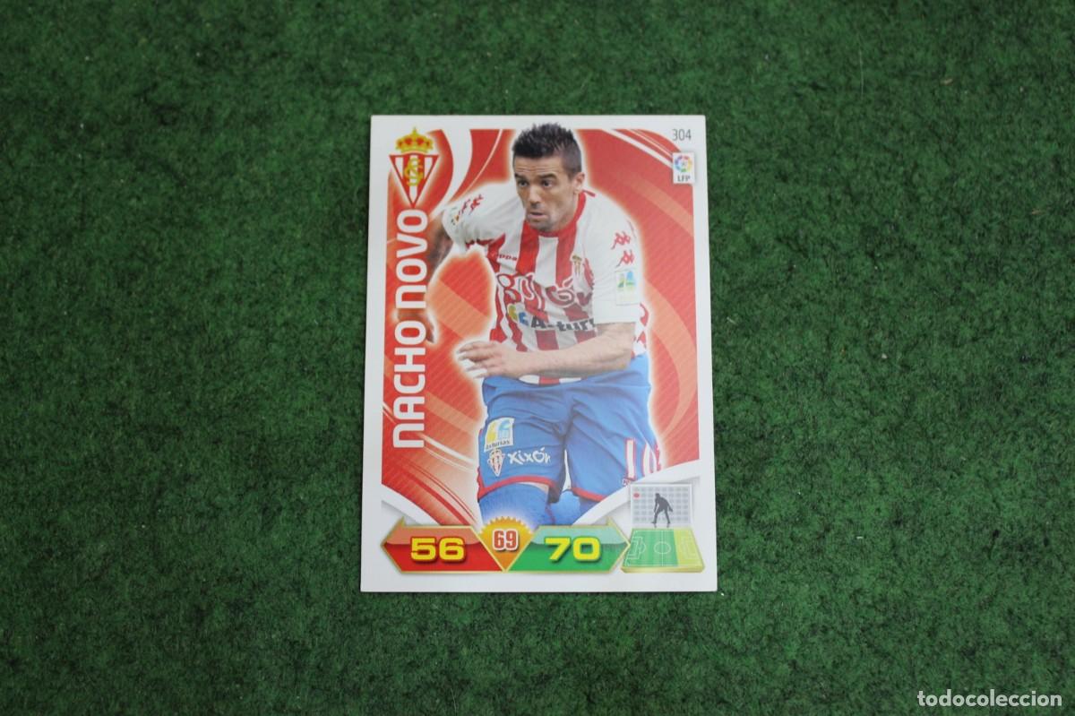 Football Stickers: 304 NACHO NOVO REAL SPORTING DE GIJ&Oacute;N ADRENALYN XL 2011 2012 11 12 LALIGA SANTANDER