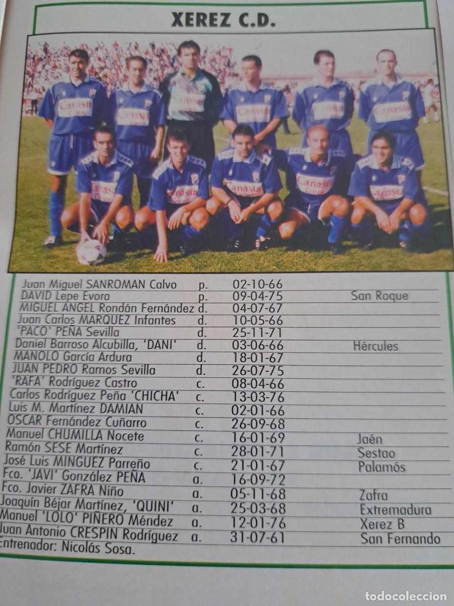 Cromos de f&uacute;tbol: Foto plantilla y jugadores Don Bal&oacute;n 1995-96. Xerez CD