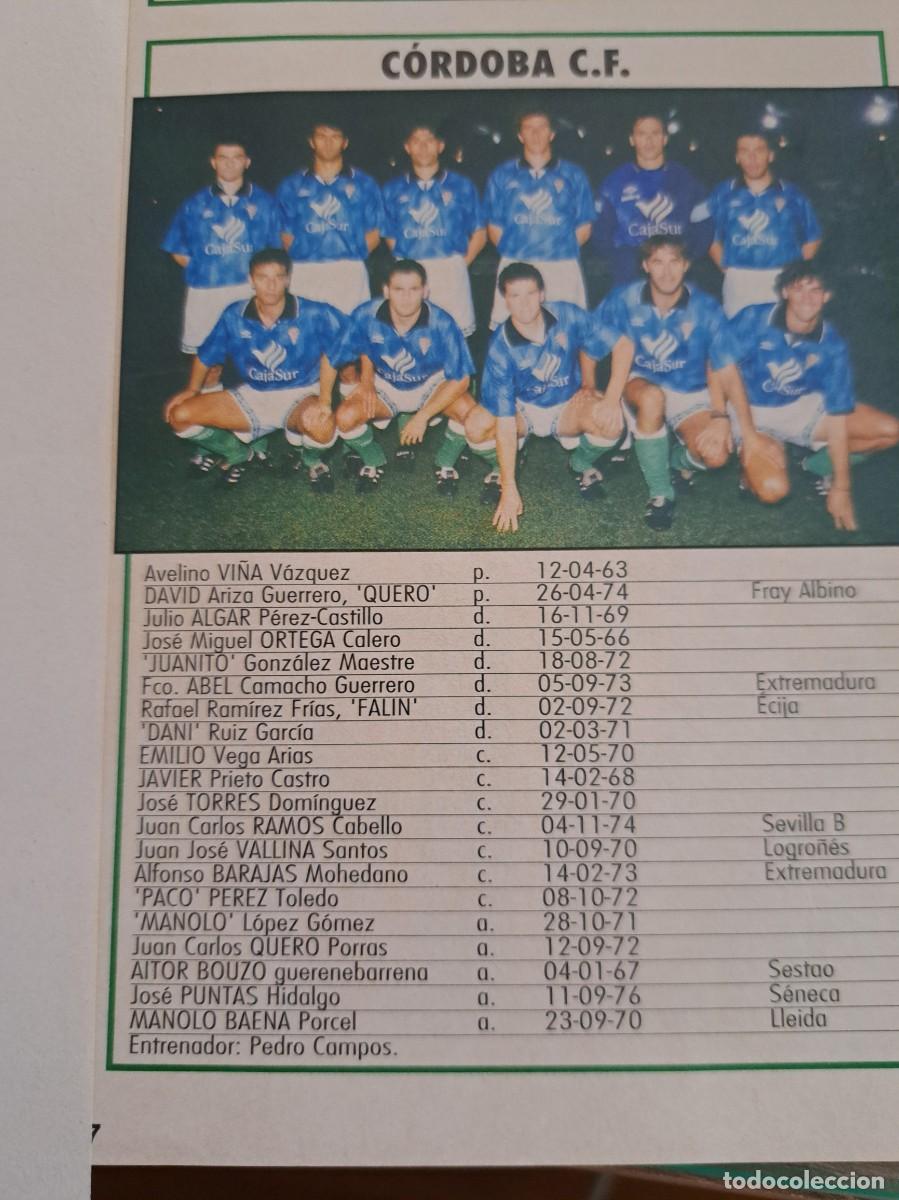 Cromos de f&uacute;tbol: Foto plantilla y jugadores Don Bal&oacute;n 1995-96. C&oacute;rdoba CF