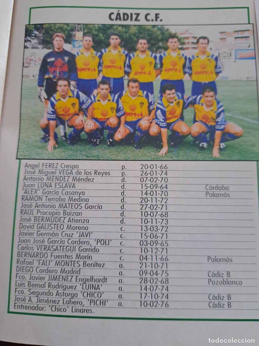 Cromos de f&uacute;tbol: Foto plantilla y jugadores Don Bal&oacute;n 1995-96. C&aacute;diz CF