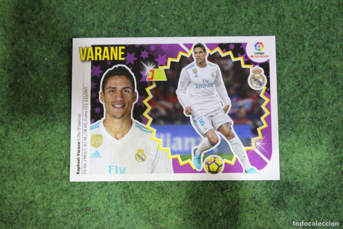 Fu&szlig;ball-Sticker: 6 VARANE REAL MADRID LIGA ESTE 2018-19 2018 2019 18 19 LALIGA SANTANDER