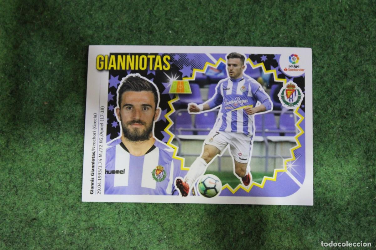 Cromos de f&uacute;tbol: 12 GIANNIOTAS REAL VALLADOLID LIGA ESTE 2018-19 2018 2019 18 19 LALIGA SANTANDER