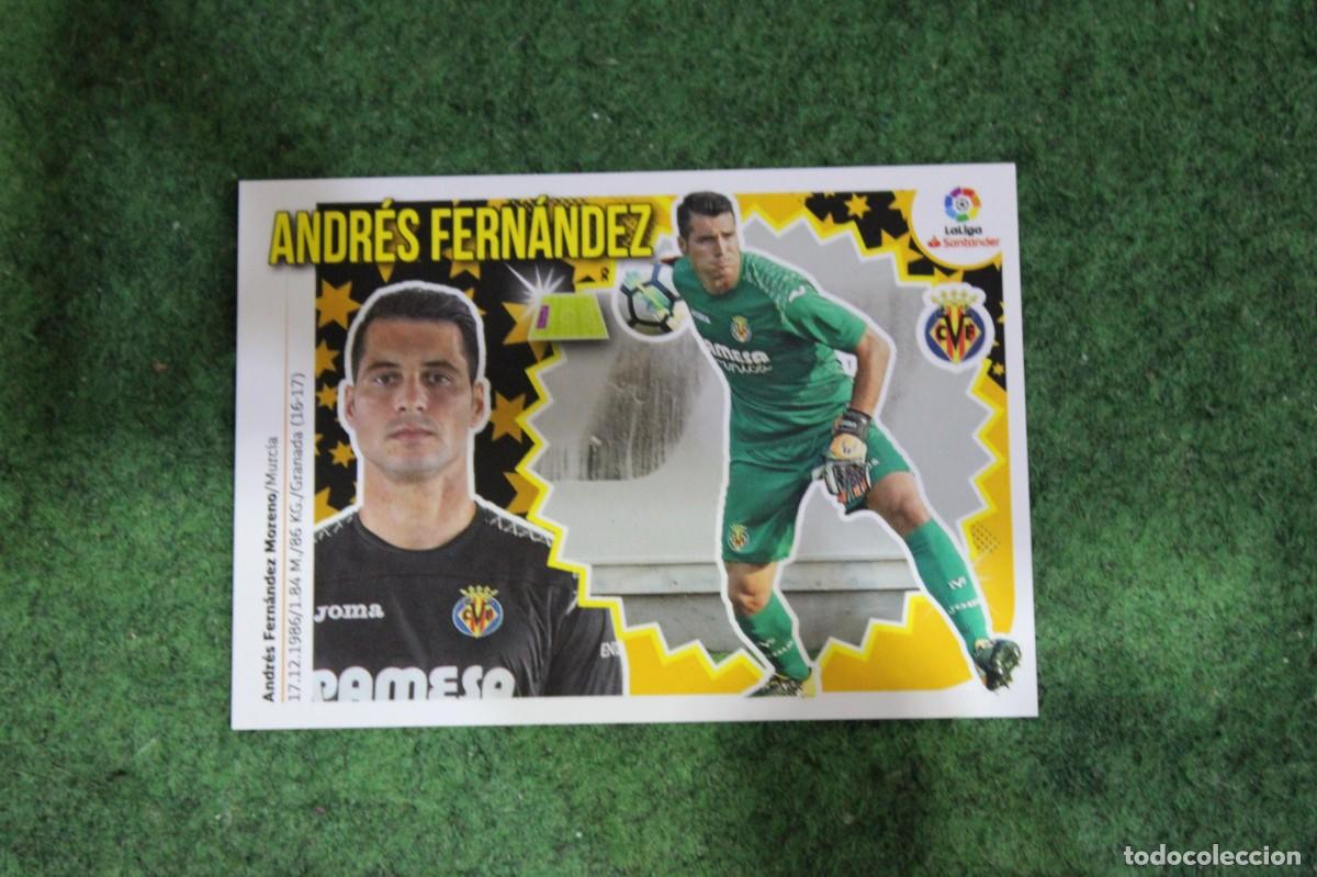 Fu&szlig;ball-Sticker: 2 ANDR&Eacute;S FERN&Aacute;NDEZ VILLARREAL CF LIGA ESTE 2018-19 2018 2019 18 19 LALIGA SANTANDER