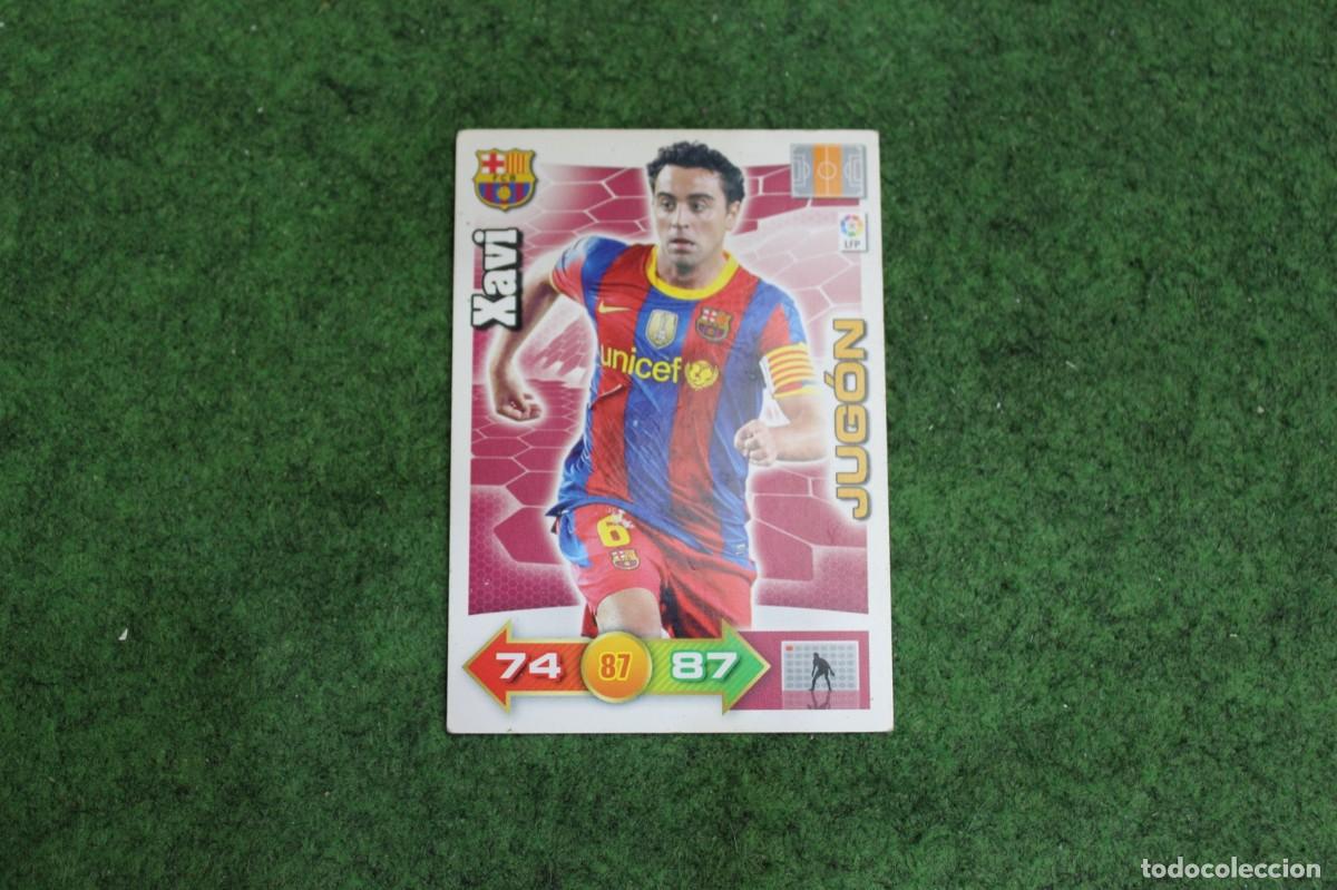 Cromos de Futebol: XAVI FC BARCELONA JUG&Oacute;N ADRENALYN XL 2010 2011 10 11 LALIGA SANTANDER