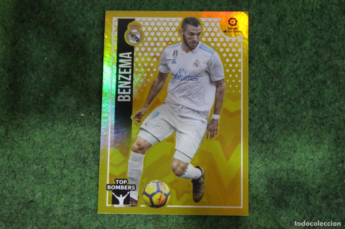 Cromos de f&uacute;tbol: 5 BENZEMA REAL MADRID TOP BOMBERS LIGA ESTE 2018-19 2018 2019 18 19 LALIGA SANTANDER