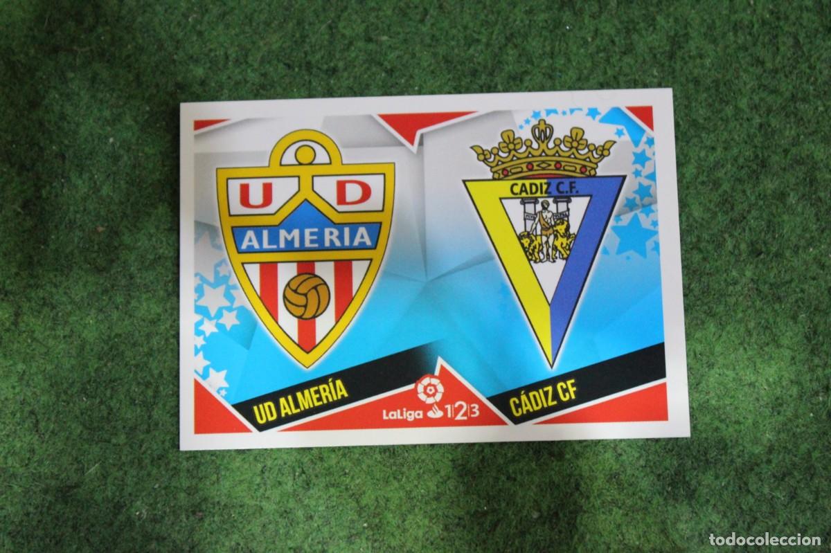 Football Stickers: 2 ESCUDOS ALMER&Iacute;A C&Aacute;DIZ LALIGA 1|2|3 LIGA ESTE 2018-19 2018 2019 18 19 LALIGA SANTANDER