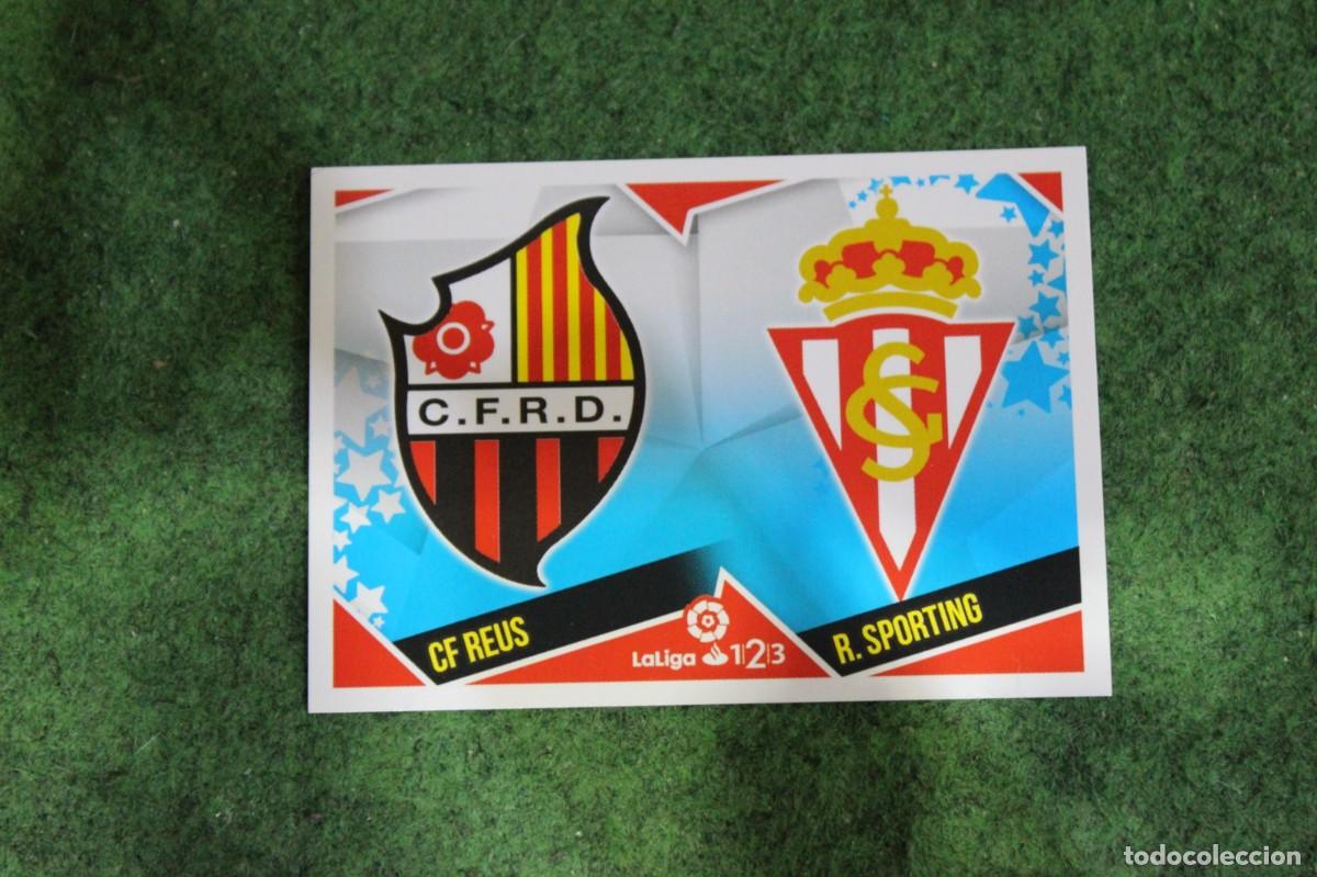 Cromos de f&uacute;tbol: 10 ESCUDOS REUS SPORTING LALIGA 1|2|3 LIGA ESTE 2018-19 2018 2019 18 19 LALIGA SANTANDER