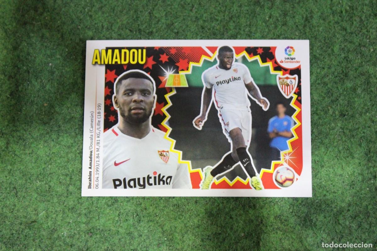 Cromos de f&uacute;tbol: 2 AMADOU SEVILLA FC ULTIMOS FICHAJES LIGA ESTE 2018-19 2018 2019 18 19 LALIGA SANTANDER