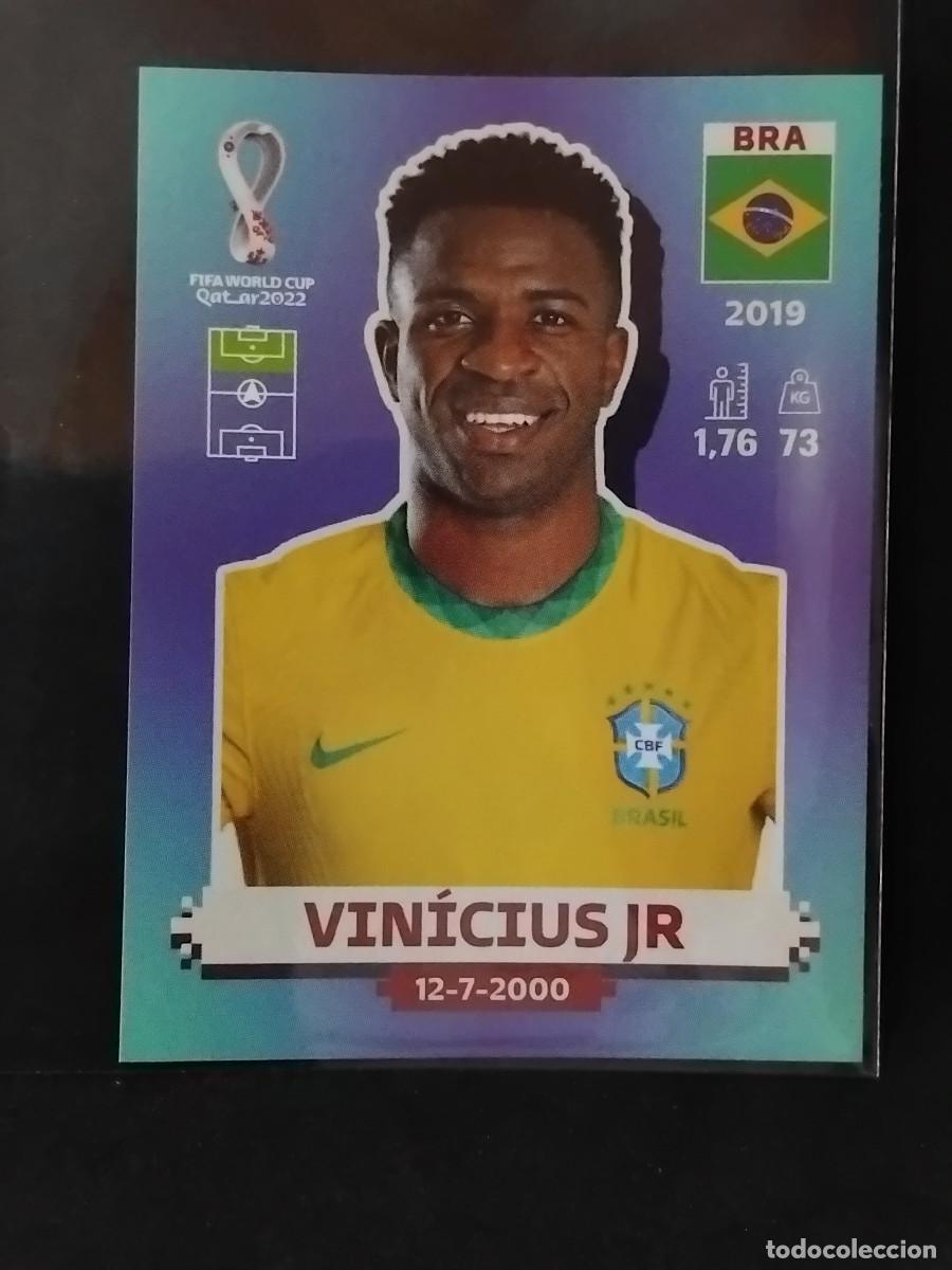 Cromos de f&uacute;tbol: VIN&Iacute;CIUS JR BRA20 - BRASIL BRAZIL MUNDIAL QATAR 2022 FIFA WORLD CUP 22 PANINI STICKERS