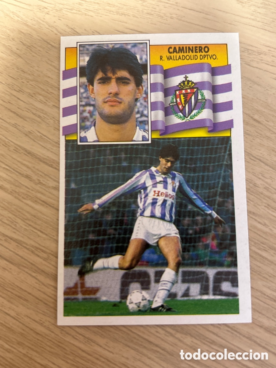 Cromos de f&uacute;tbol: CAMINERO REAL VALLADOLID LIGA ESTE 1990 1991 90 91 NUNCA PEGADO SIN PEGAR