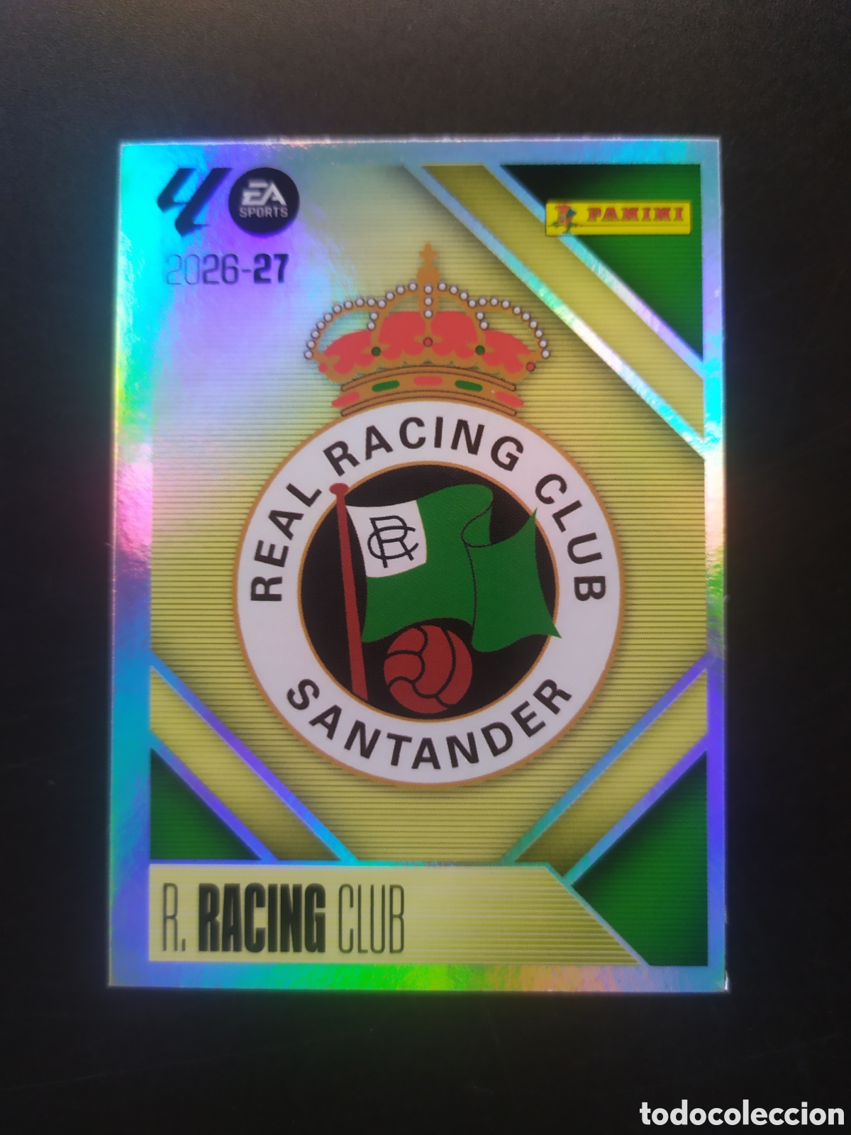 Cromos de f&uacute;tbol: Liga este 2026 2027 26 27 panini escudo n&deg; 1 Racing Santander
