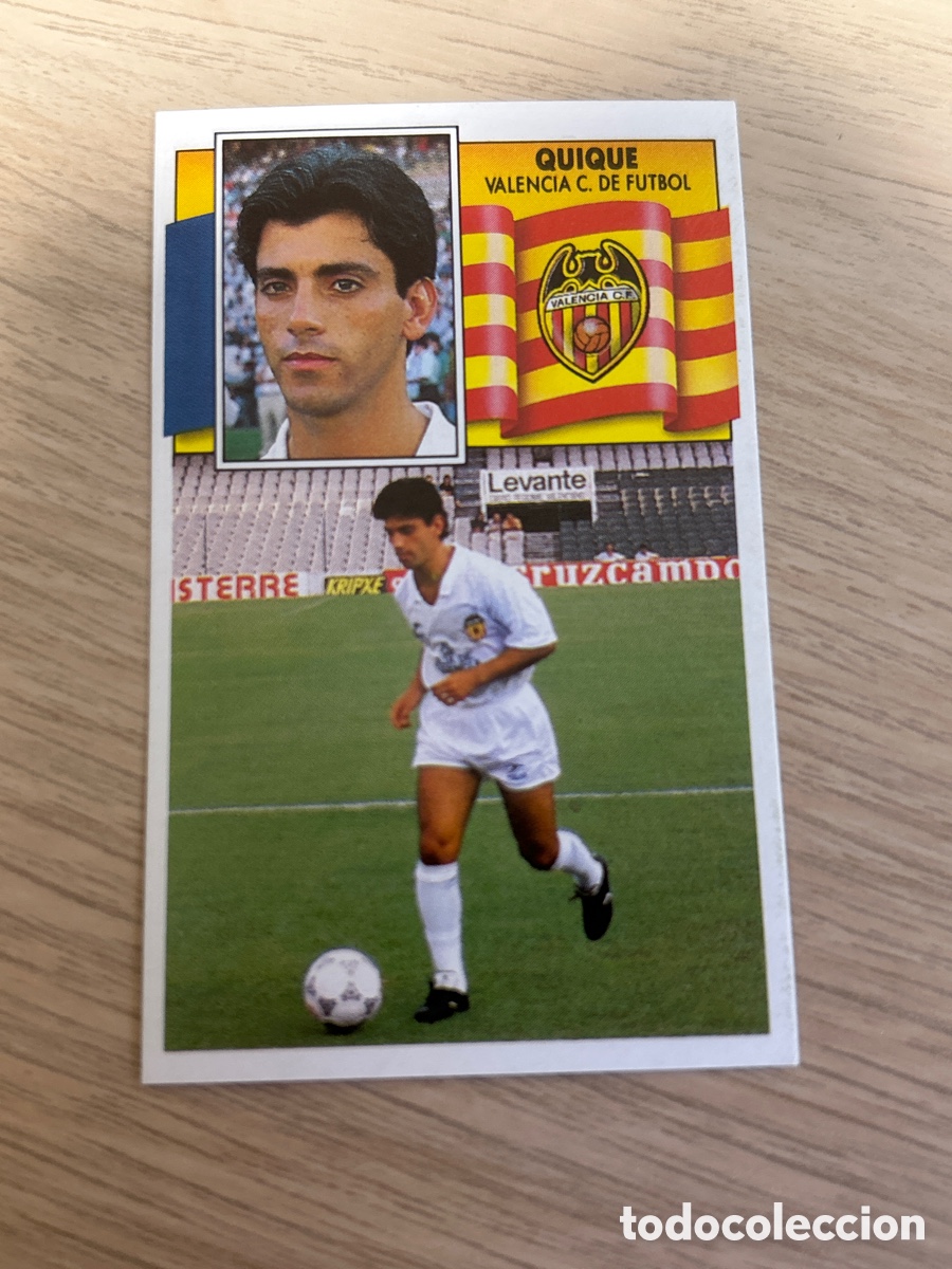 Cartes &agrave; collectionner de Football: QUIQUE VALENCIA LIGA ESTE 1990 1991 90 91 NUNCA PEGADO SIN PEGAR
