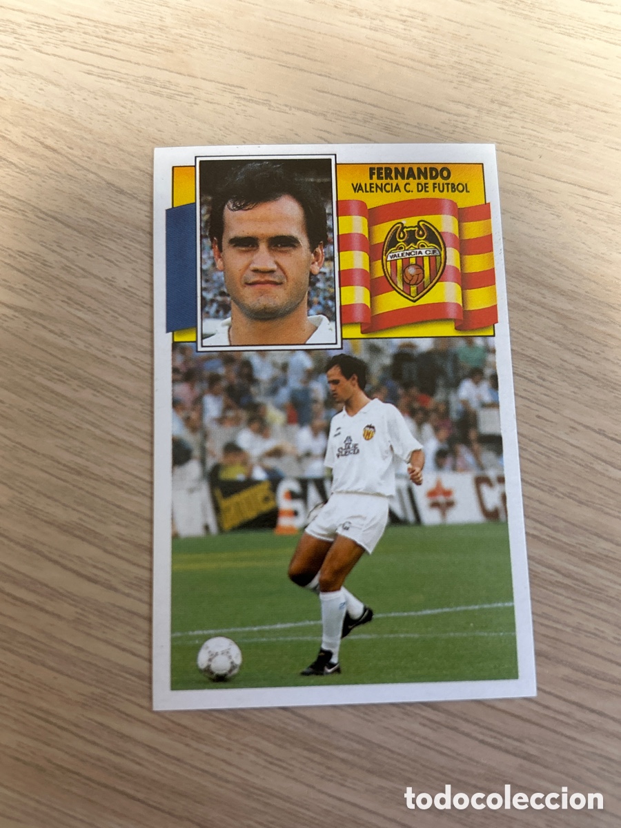 Cromos de f&uacute;tbol: FERNANDO VALENCIA LIGA ESTE 1990 1991 90 91 NUNCA PEGADO SIN PEGAR