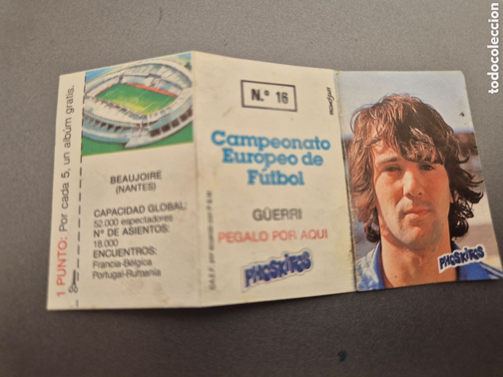 Cromos de f&uacute;tbol: CAMPEONATO EUROPEO DE FUTBOL PHOSKITOS GUERRI ZARAGOZA N&ordm; 16