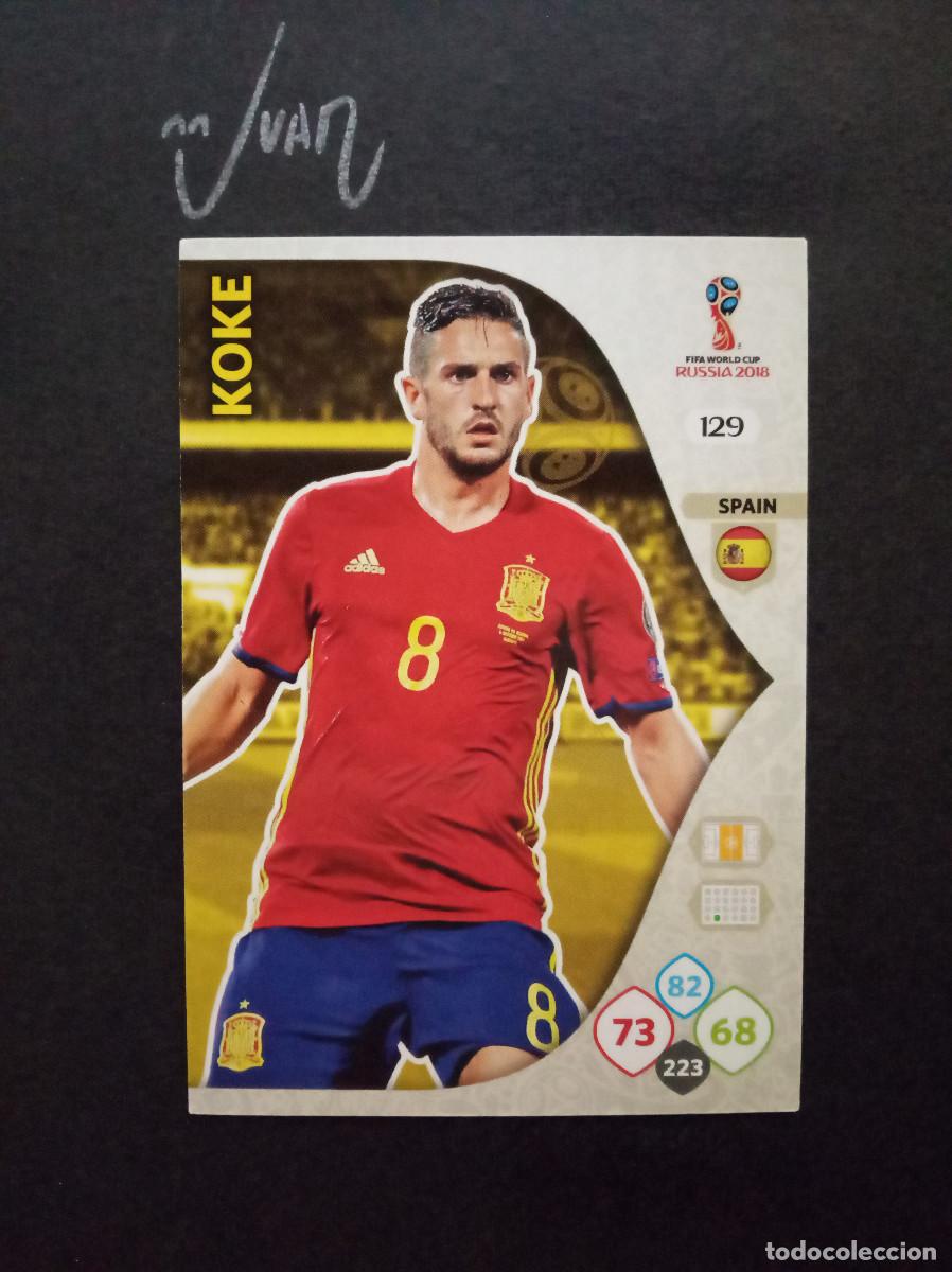 Cromos de f&uacute;tbol: ESPA&Ntilde;A N&ordm; 129 KOKE ATLETICO MADRID ⚽ PANINI &reg; ADRENALYN FIFA MUNDIAL RUSIA 2018 WORLD CUP 18