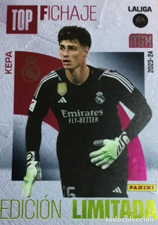 Fu&szlig;ball-Sticker: Carta edici&oacute;n limitada Top Fichaje Kepa Real Madrid Panini Megacracks 2023-2024