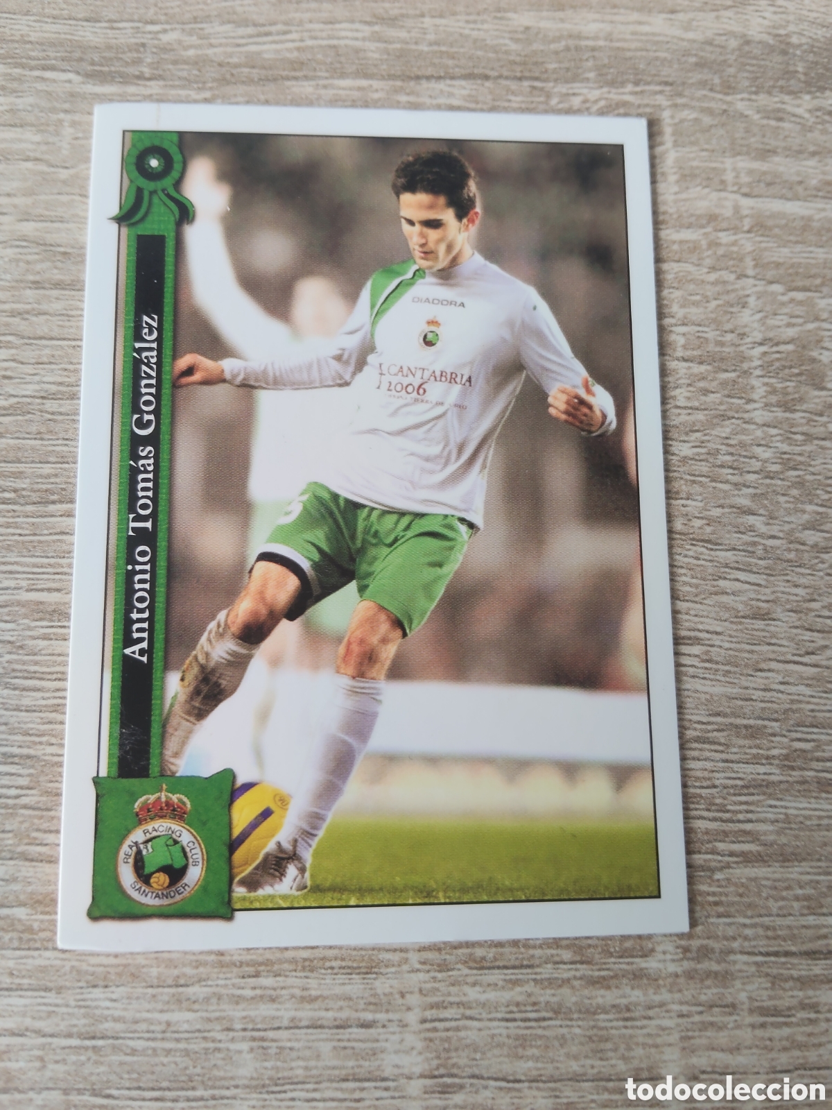Football Stickers: Mundicromo las fichas de la liga 2005 2006 05 06 1089 Antonio Tom&aacute;s fichaje Racing de Santander