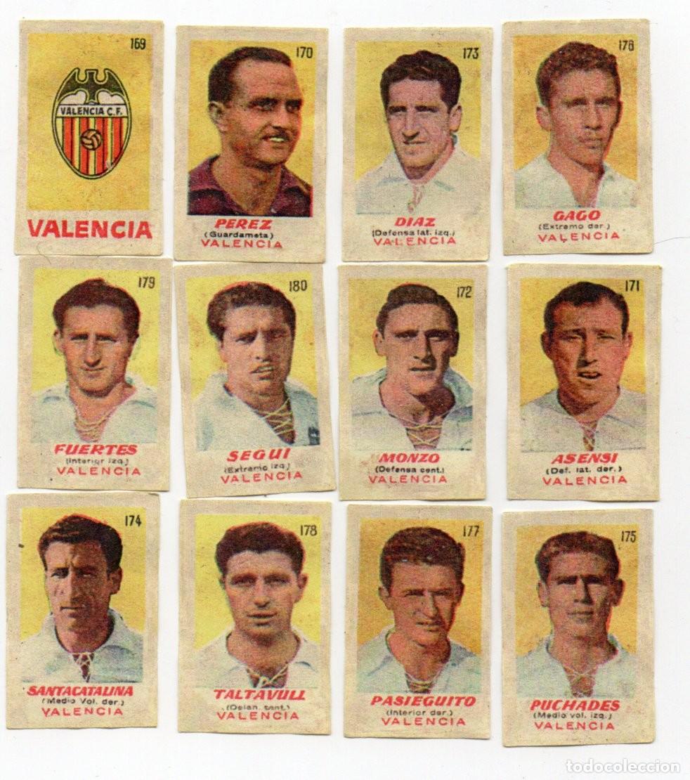 Cromos de f&uacute;tbol: VALENCIA, 1950-51. DE BRUGUERA