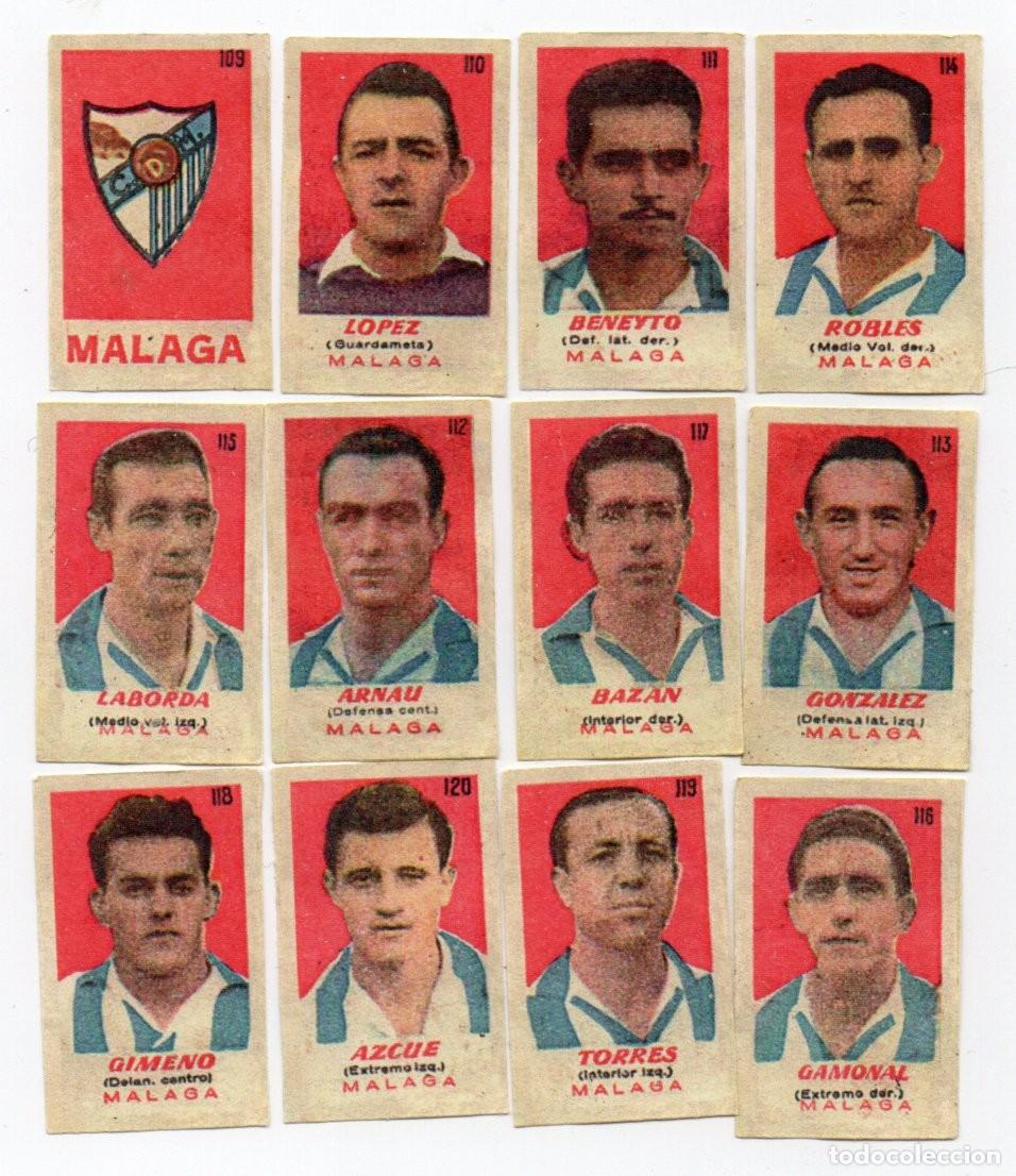 Cromos de f&uacute;tbol: MALAGA 1950-51. DE BRUGUERA