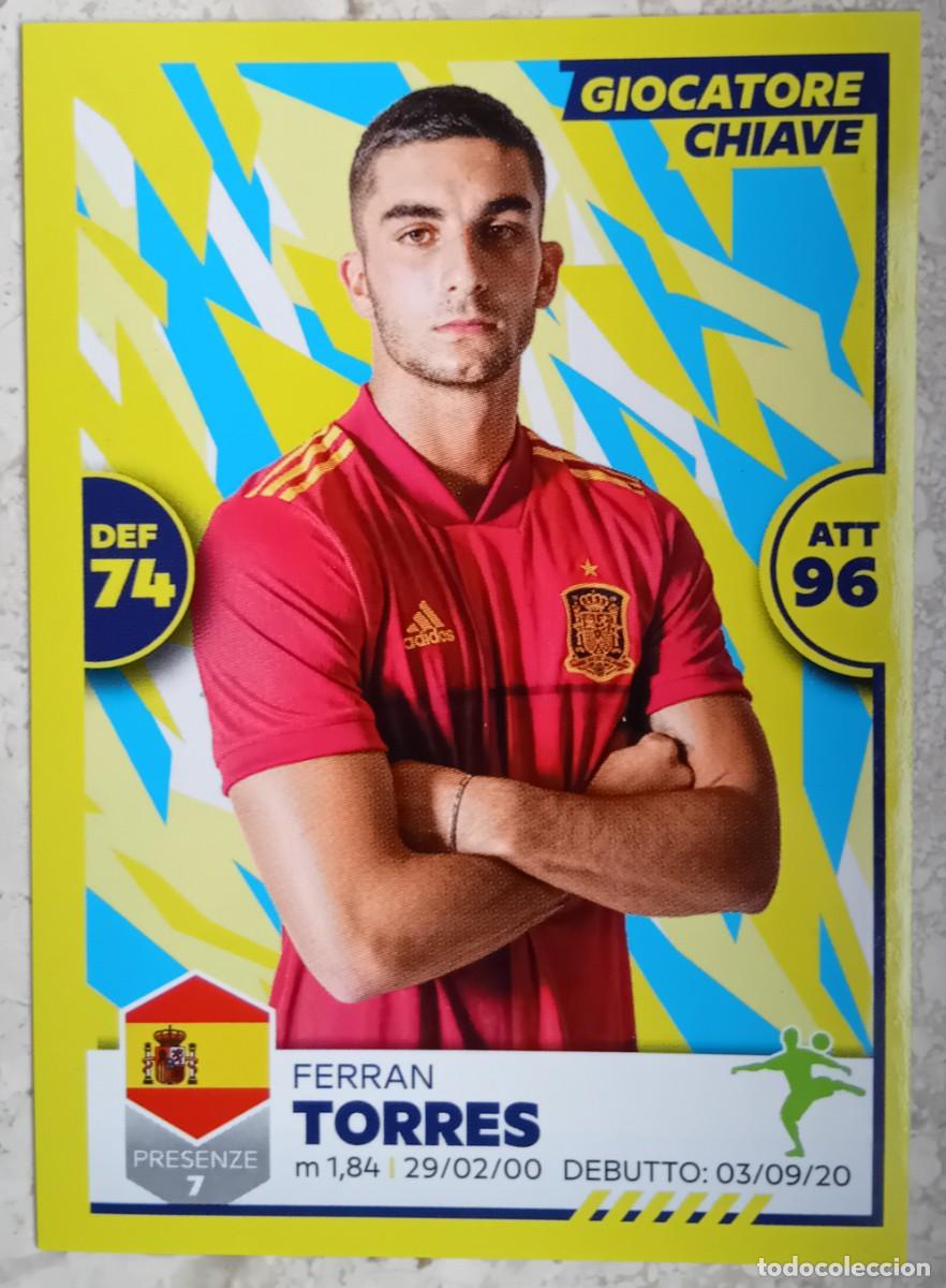 Cromos de f&uacute;tbol: Figurina Panini Euro 2020 Eurocopa Cromo Unici 2021 Ferran Torres Espa&ntilde;a n 58 Giocatore Chiave