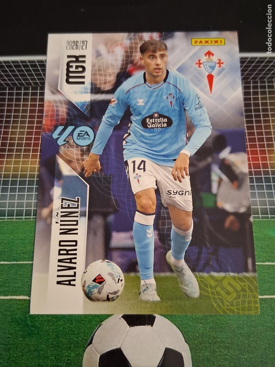 Cromos de f&uacute;tbol: 113 ALVARO NU&Ntilde;EZ CELTA DE VIGO CROMOS MEGACRACKS MGK LIGA FUTBOL PANINI 2026 2027 26 27
