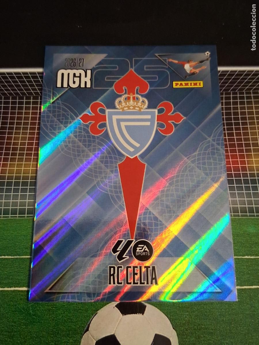 Cromos de f&uacute;tbol: 109 ESCUDO CELTA DE VIGO CROMOS MEGACRACKS MGK LIGA FUTBOL PANINI 2026 2027 26 27