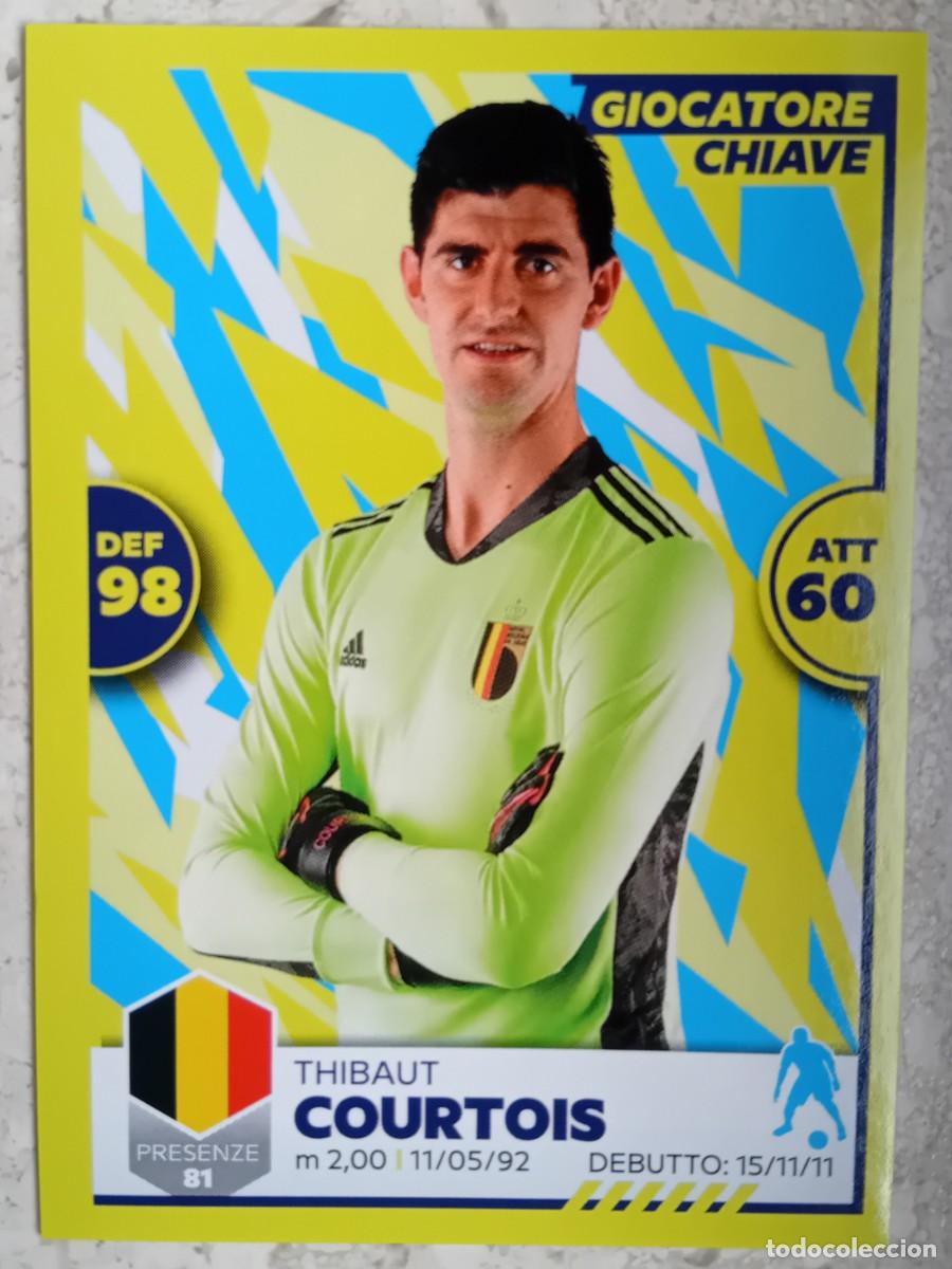 Cromos de f&uacute;tbol: Figurina Panini Euro 2020 Eurocopa Cromo Unici 2021 Thibaut Courtois Belgium n 56 Giocatore Chiave