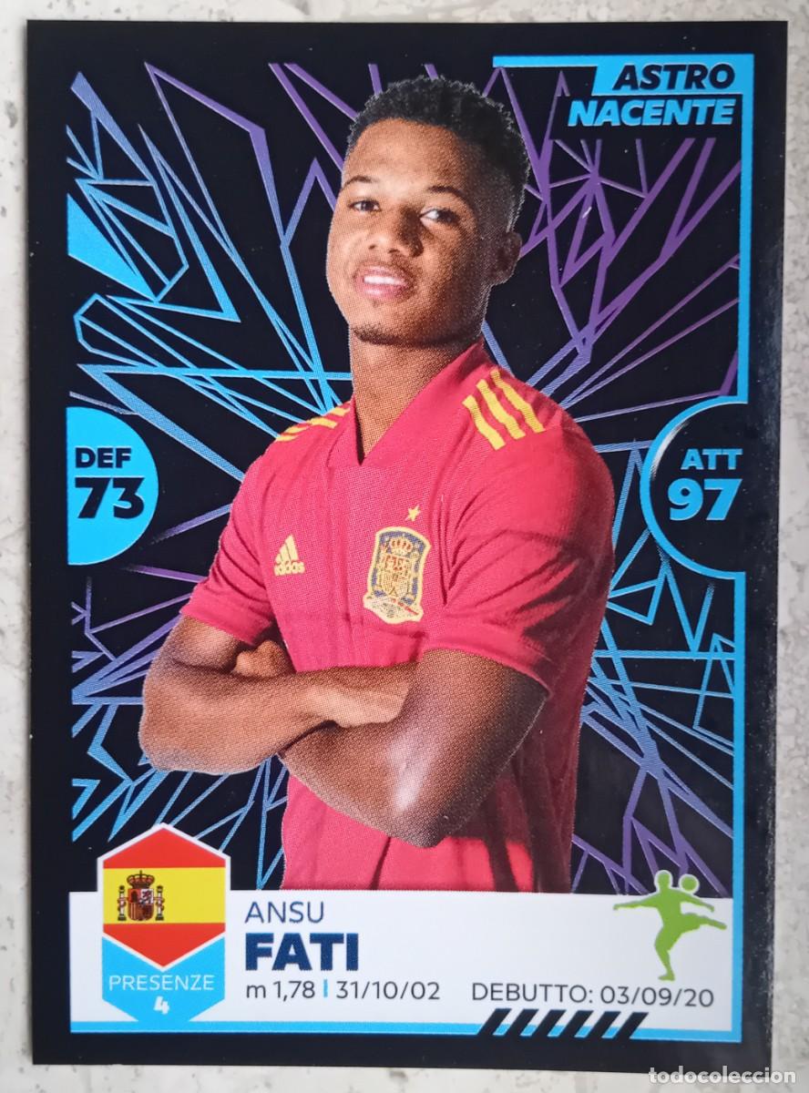 Cromos de f&uacute;tbol: Figurina Panini Euro 2020 Eurocopa Cromo Unici 2021 Ansu Fati Espa&ntilde;a n 47 Astro Nascente