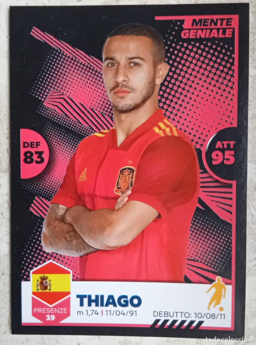 Cromos de f&uacute;tbol: Figurina Panini Euro 2020 Eurocopa Cromo Unici 2021 Thiago Espa&ntilde;a n 42 Mente Geniale