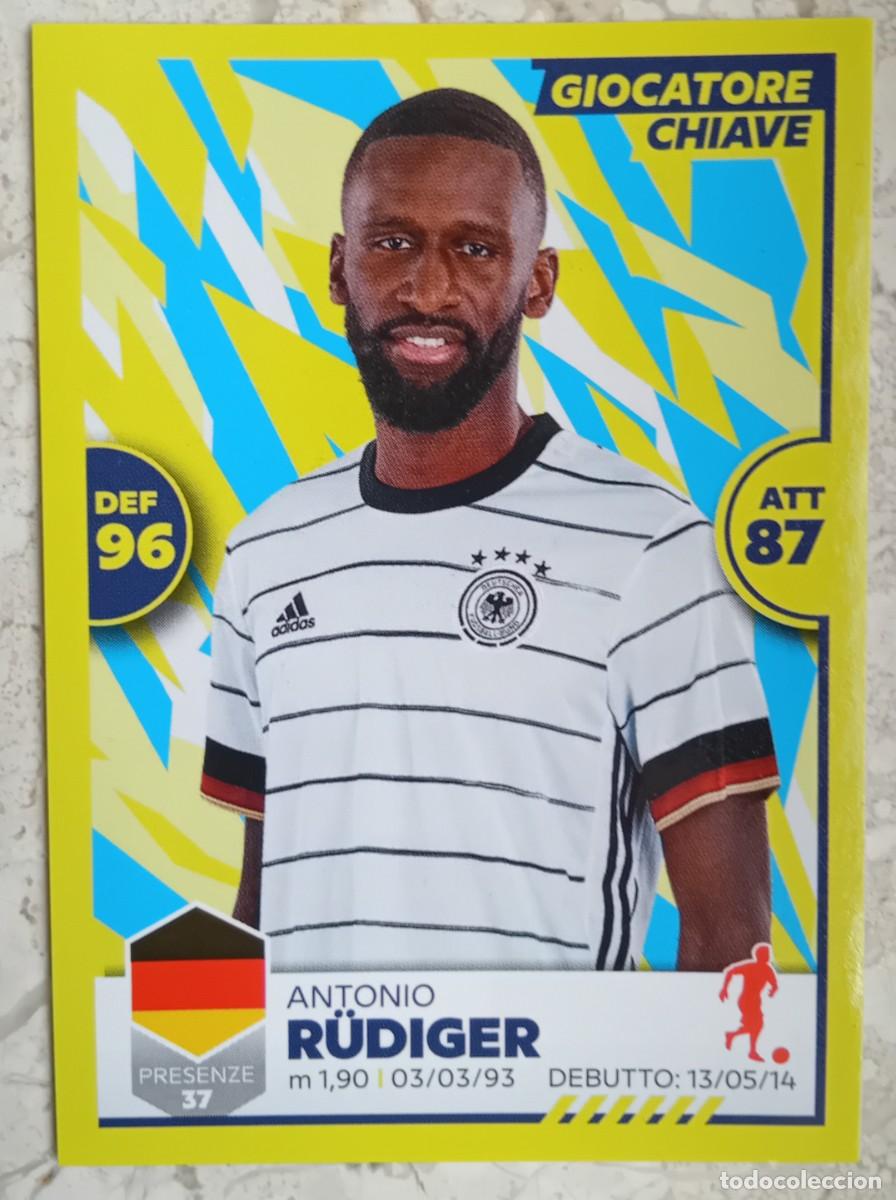 Cromos de f&uacute;tbol: Figurina Panini Euro 2020 Eurocopa Cromo Unici 2021 Antonio Rudiger Germany n 41 Giocatore Chiave