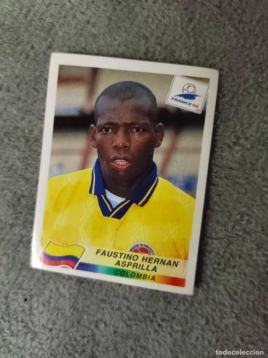 Cromos de f&uacute;tbol: 460 MUNDIAL 1998 PANINI FAUSTINO HERNAN ASPRILLA COLOMBIA - 98 WORLD CUP FRANCIA PANINI FIFA AAY