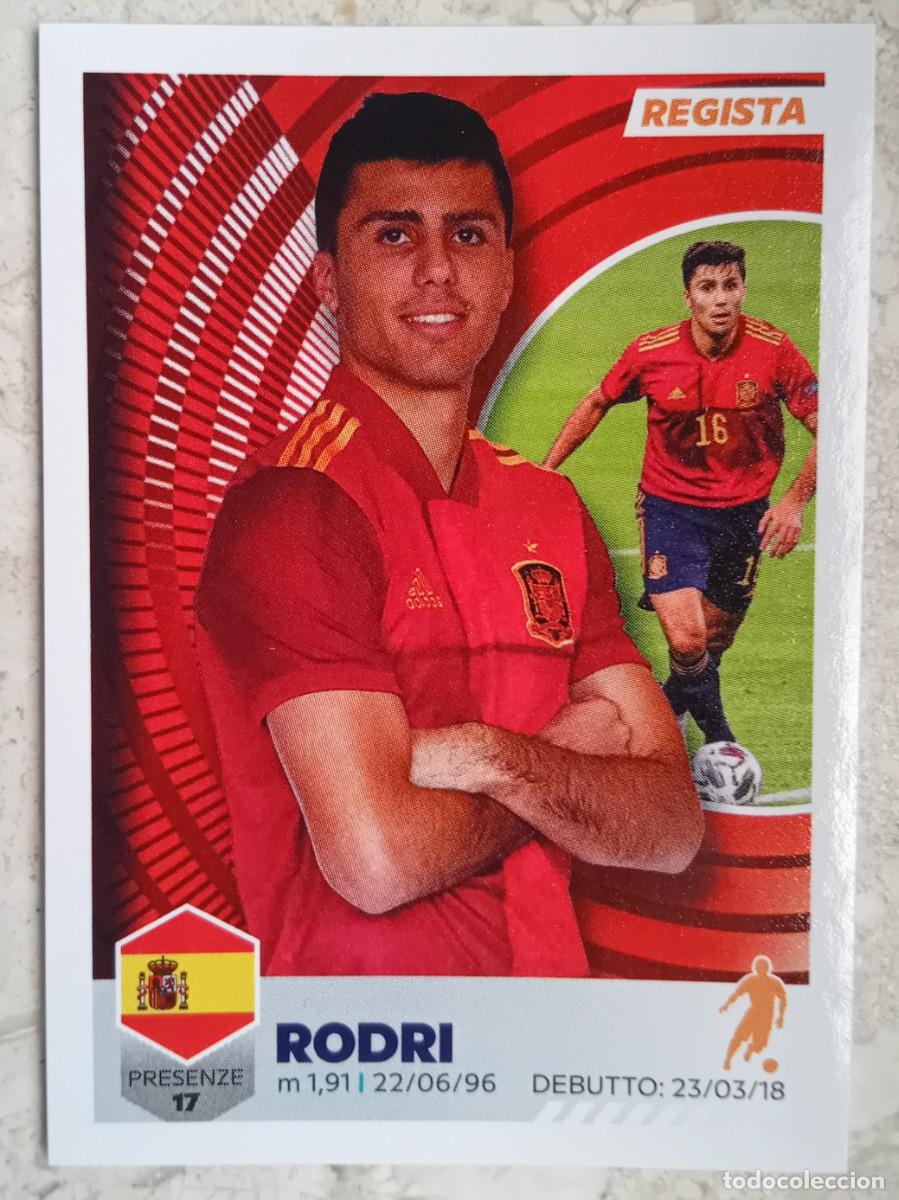 Cromos de f&uacute;tbol: Figurina Panini Euro 2020 Eurocopa Cromo Unici 2021 Rodri Espa&ntilde;a n 13 Regista