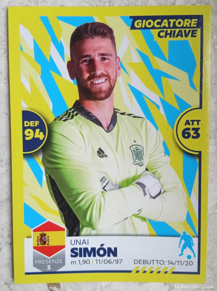 Cromos de f&uacute;tbol: Figurina Panini Euro 2020 Eurocopa Cromo Unici 2021 Unai Sim&oacute;n Espa&ntilde;a n 7 Giocatore Chiave