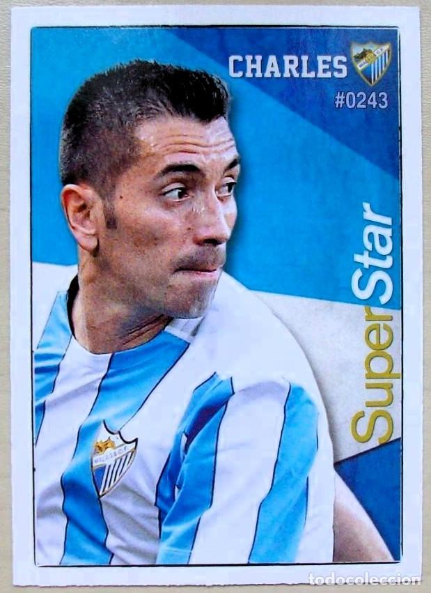Cromos de f&uacute;tbol: 243 CHARLES SUPERSTAR MALAGA CF FICHAS ALBUM MUNDICROMO 2015 2016 15 16